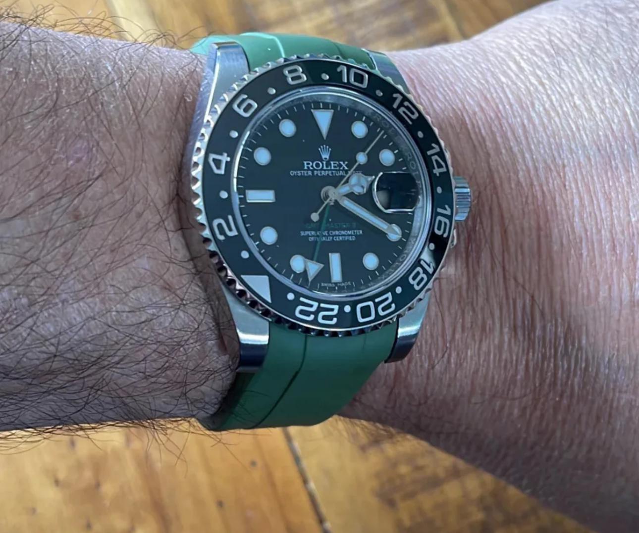 FKM strap for-Rolex Yatch Master GMT II